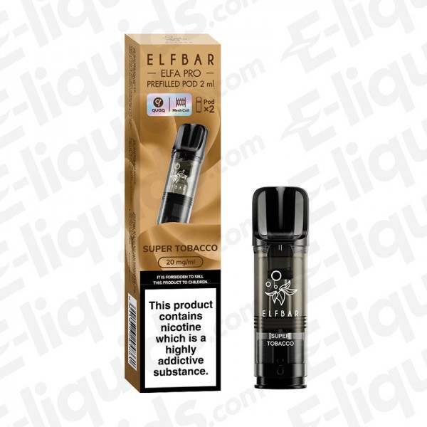 Elf Bar ELFA PRO Pre-Filled Vape Pods - Super Tobacco