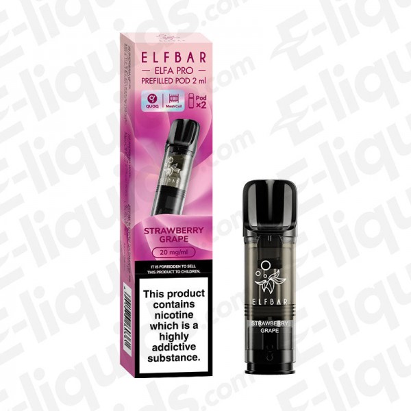 Elf Bar ELFA PRO Pre-Filled Vape Pods - Strawberry Grape