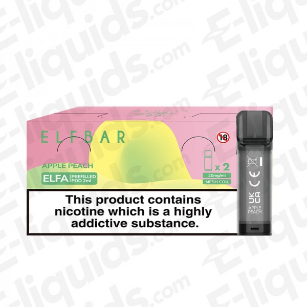 Elf Bar ELFA Pre-Filled Vape Pods - Apple Peach