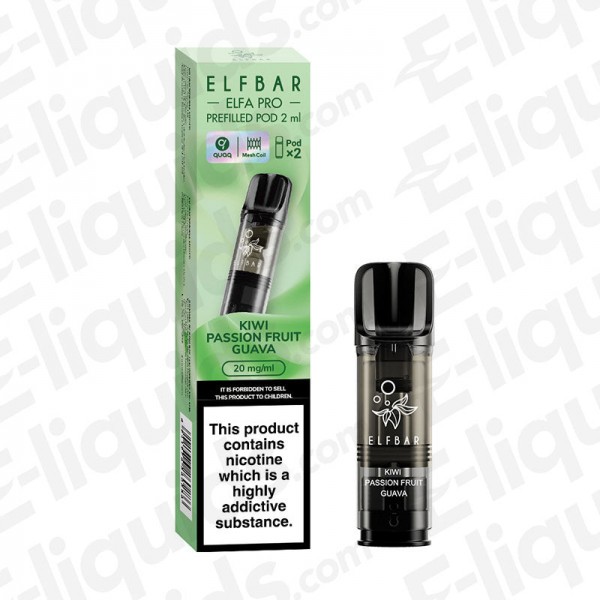 Elf Bar ELFA PRO Pre-Filled Vape Pods - Kiwi Passionfruit Guava