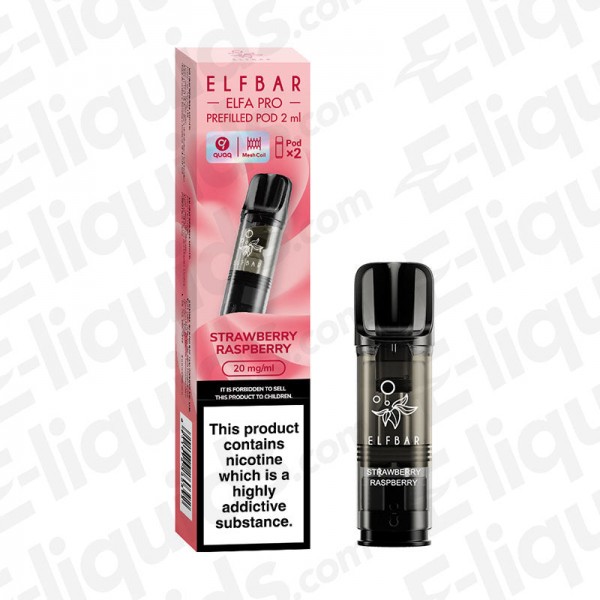 Elf Bar ELFA PRO Pre-Filled Vape Pods - Strawberry Raspberry