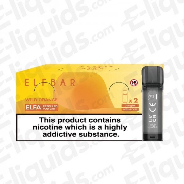 Elf Bar ELFA Pre-Filled Vape Pods - Wild Orange