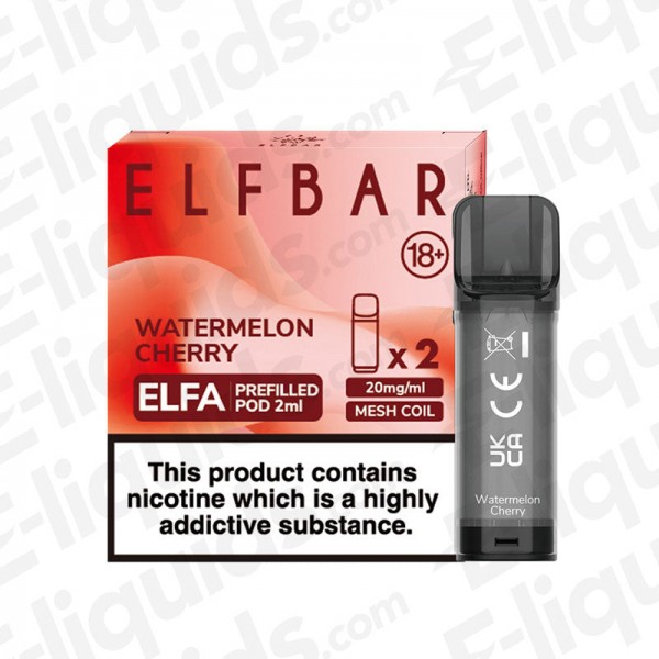 Elf Bar ELFA Pre-Filled Vape Pods - Watermelon Cherry