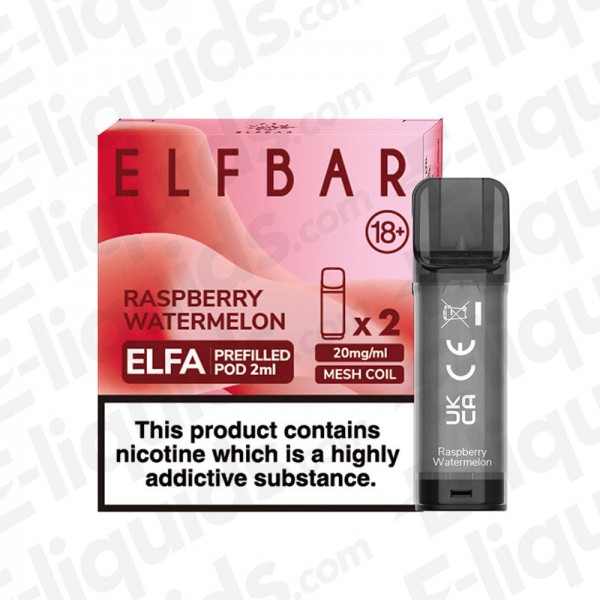 Elf Bar ELFA Pre-Filled Vape Pods - Raspberry Watermelon